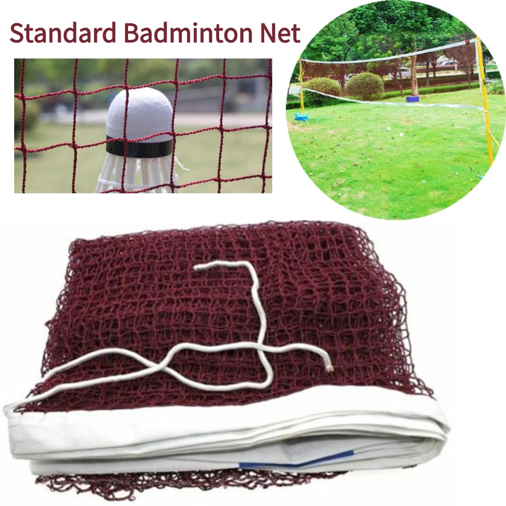 Badminton Field - プロ仕様のシンプルで持ち運び可能な折りたたみ式スポーツトレーニング標準バドミントンネット屋外テニスネットシャトルコックメッシュエクササイズ