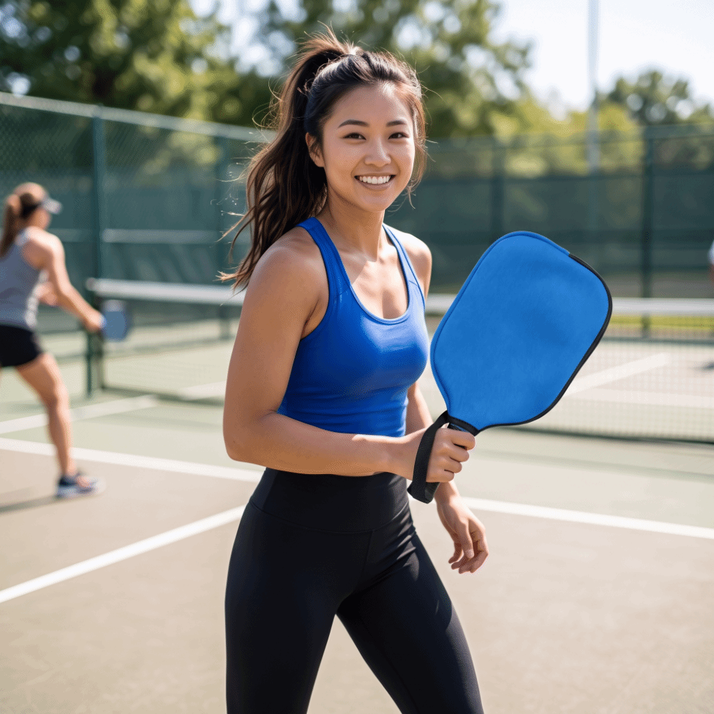 Racket Cover Bag - 軽量ピクルボールパドルカバー 防水ネオプレン製ピクルボールラケットバッグ 安全なジッパー付き 耐久性のあるピクルボール保護バッグ