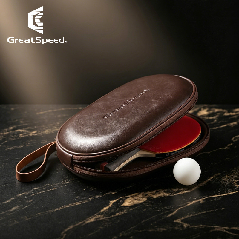 Racket Cover Bag - トップグレインレザー卓球スポーツバッグ高品質本革卓球ラケット収納カバーアスリート卓球ボックス