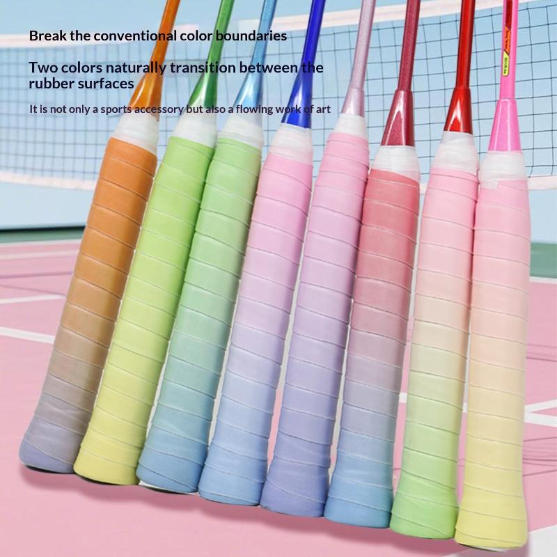 Badminton Field - 10 個のテニスラケットオーバーグリップ PU スウェットバンド耐久性のある吸収グリップ滑り止めバドミントンやスカッシュプレーヤー向け