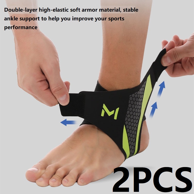 Ankle Support Badminton - 1-2 個包帯足首プロテクター足サポート痛み足底筋膜炎夜間副子足首プロテクターサッカー圧縮アンクレット