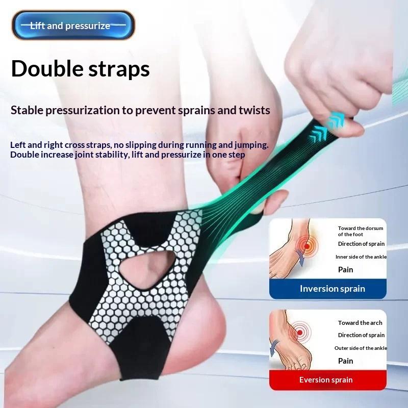 Ankle Support Badminton - 足首プロテクター 2個セット ランニング用 関節サポート付き 磨耗防止