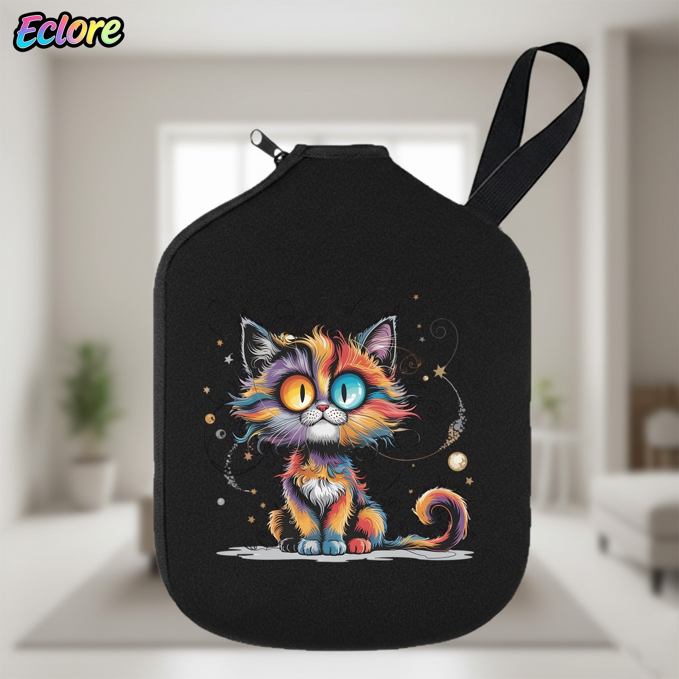Racket Cover Bag - ギャラクシースターキャットピックルボールパドルバッグソフト耐久性マルチラケットカバースポーツ用品テニステーブルゲームアウトドアパーティーアクセサリー