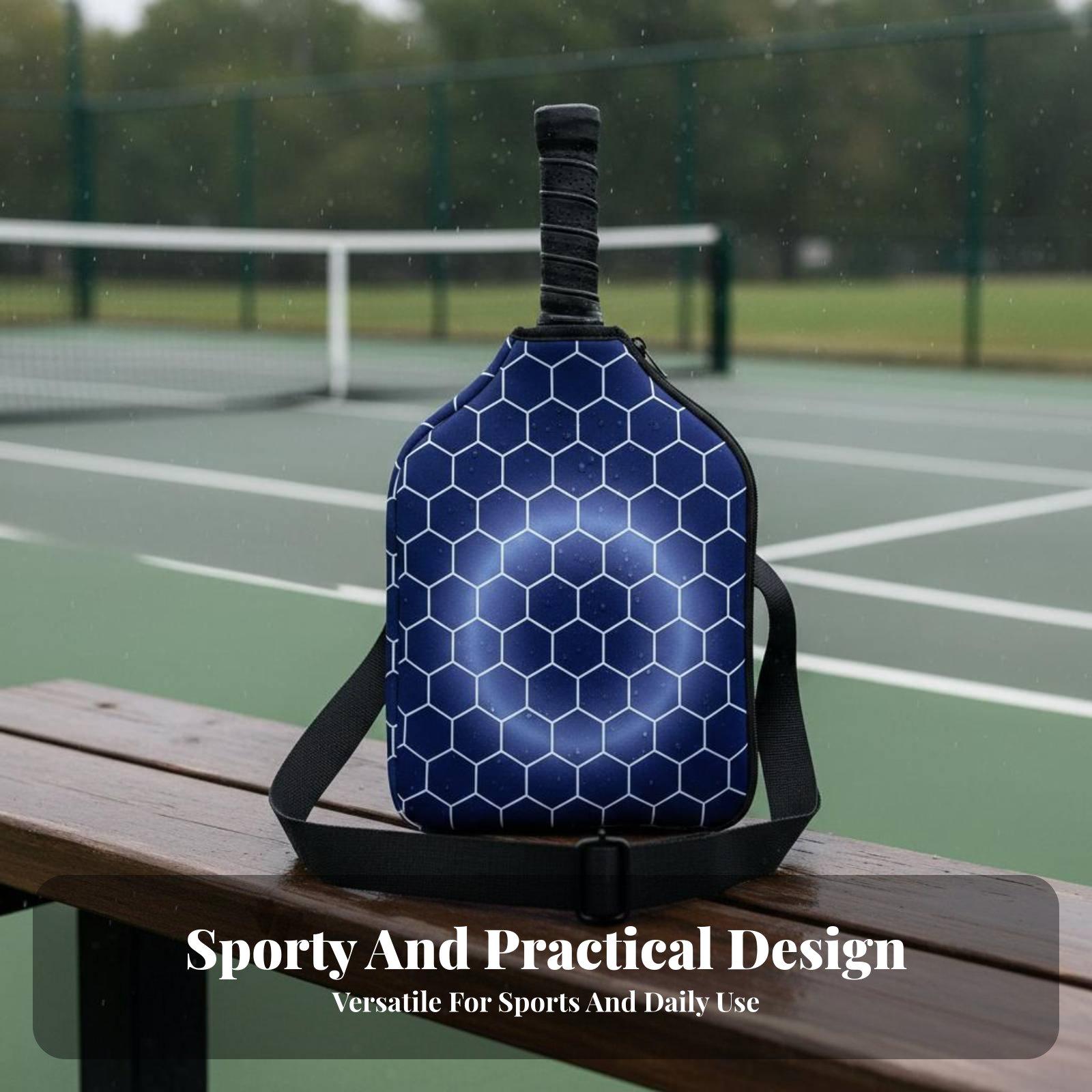 スポーティなネオプレン製ピクルボールラケットカバー、ピクルボ - Racket Cover Bag のレビューと価格